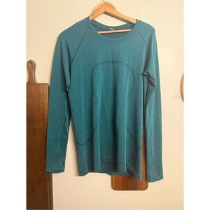 Lululemon Blue Swiftly Tech Long Sleeve Crew Neck Activewear T-Shirt Size 10